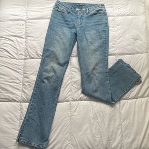 Zara low rise, flare leg jeans